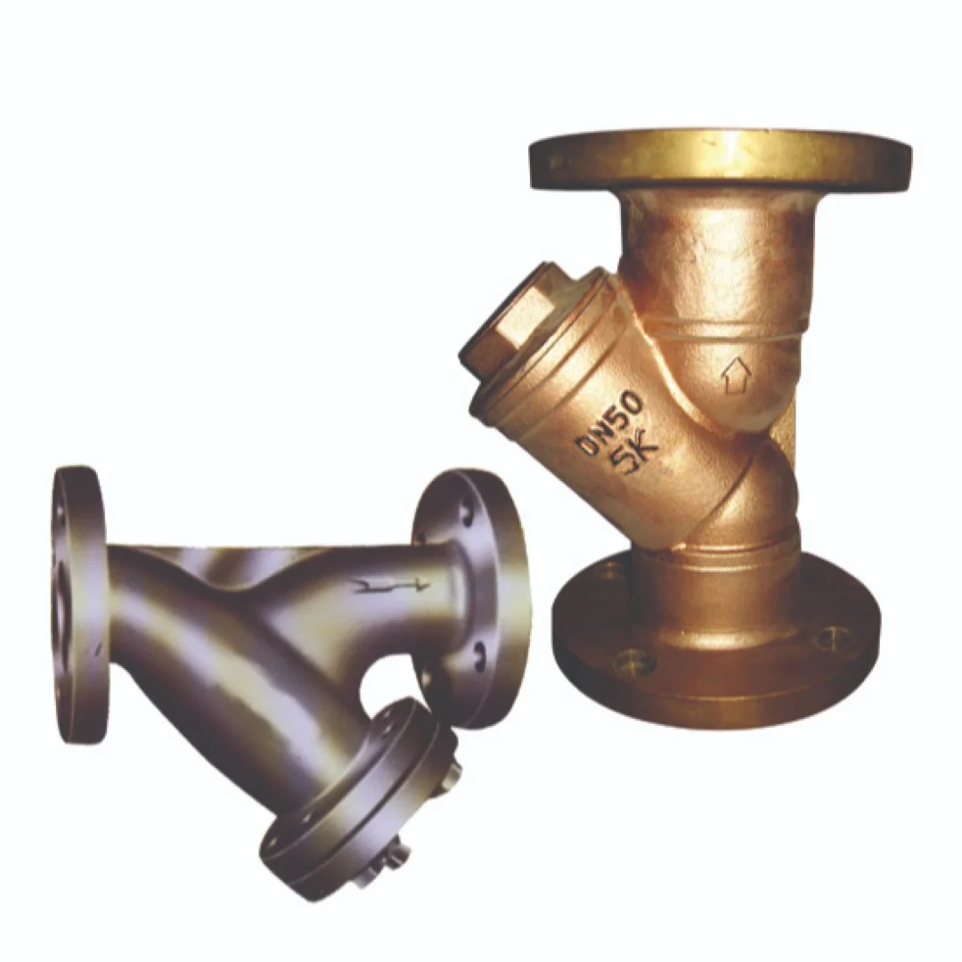 MARINE Y TYPE STRAINER (BRONZE)  - Marine Valves showing detailed view with specifications and design features in realistic presentation